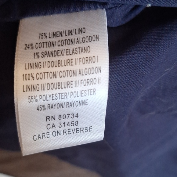 BCBGMAXAZRIA Embroidered Linen Cotton Belted Blazer Jacket Size XS Boho Chic - Picture 5 of 12